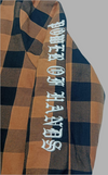 “Mocha” plaid flannel zipper jacket