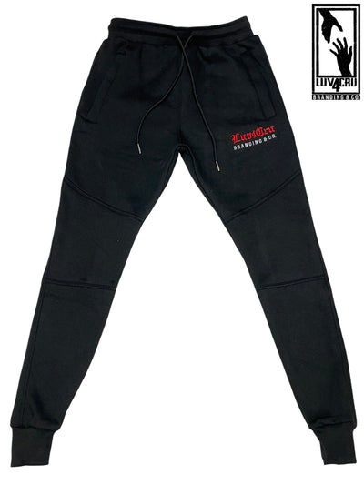 Luv4Cru "Details"  Black & Red Sweat Pants
