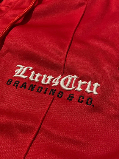 Luv4Cru 2.0 "Solid Red" Old English Logo Lifestyle Tracksuit Pants