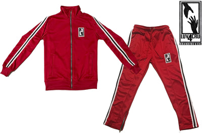 Luv4Cru Power Of Hands 2.0 "Red" Lifestyle Tracksuit Pants