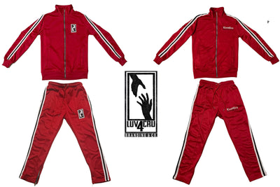 Luv4Cru Power Of Hands 2.0 "Red" Lifestyle Tracksuit Pants