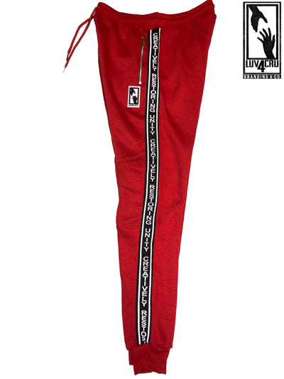"Power Of Hands" Lifestyle Red Sweatpants