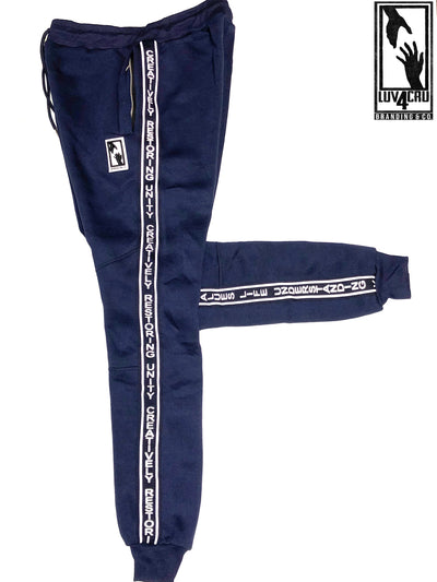 "Power Of Hands" Lifestyle Navy Blue Sweatpants