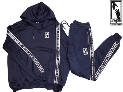 "Power Of Hands" Lifestyle Navy Blue Sweatpants