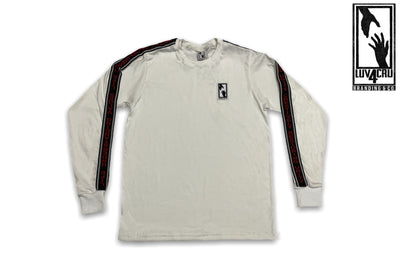 L4C "Iconic" White Long Sleeve Red Panel Set (Top)